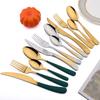 24Pcs Dinnerware Sets Stainless Steel Flatware Set Steak Knife Fork Teaspoon Tableware Cutlery Set Food Silverware