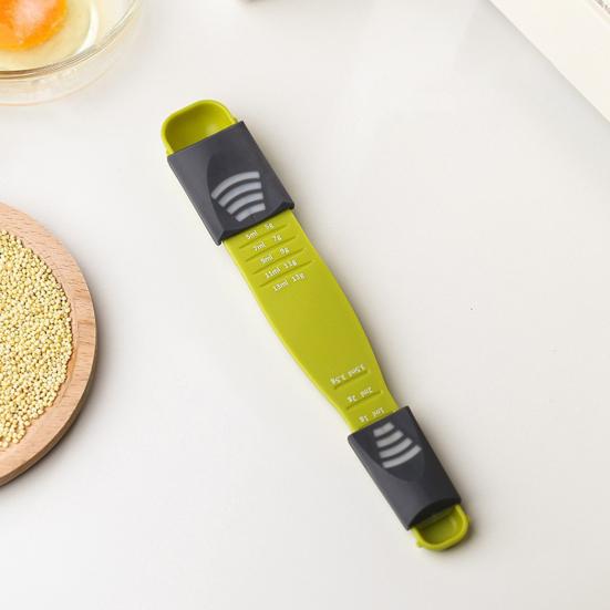 Adjustable Measuring Spoon Non-Toxic Odorless Flat Edge Spoon Double End Milk Powder Measuring Tool for Salt Sugar Flour Protein Coffee