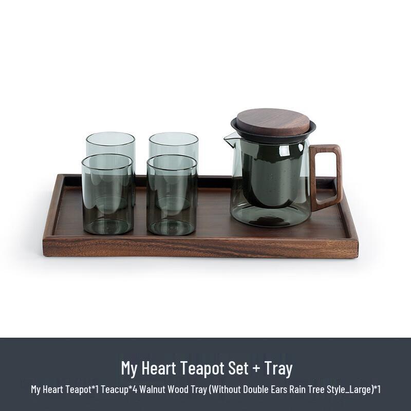 Mr. Nanshan 'My Heart' Glass Teapot & Tray Set