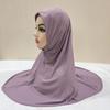 H302 Teenage girls Plain muslim hijab with chin part top quality amira pull on islamic scarf hot sell headscarf ramadan pray hat