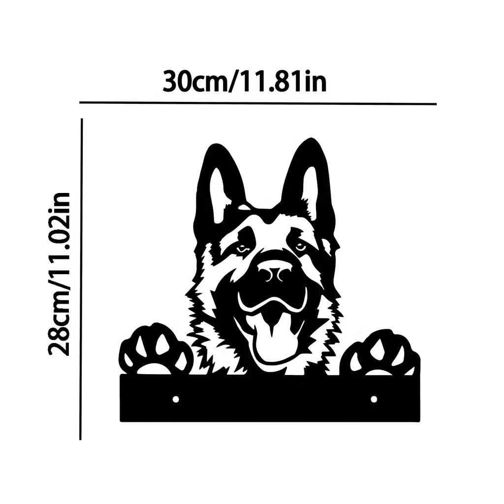 Cute Dog Steel Silhouette Garden Art – Ideal for Birthdays & Housewarming Gifts, Stylish Wall Art Decoration for Garden