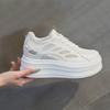 Spring and Summer Thick-soled Inner Height Increase Casual Shoes for Women Small = Thin Women's Shoes Mesh Breathable White