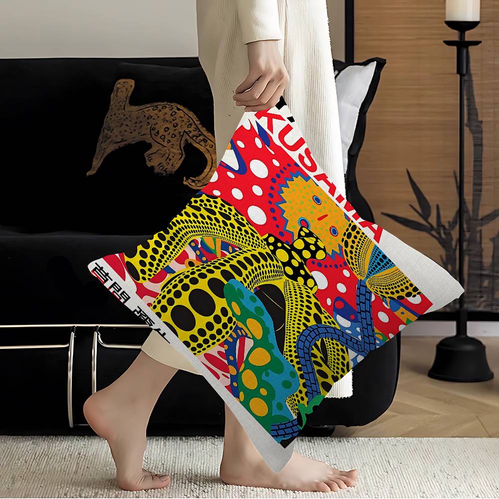 Yayoi Kusama Pillow Gift Home Office Decoration Bedroom Sofa Car Cushion Cover Case 45x45