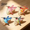 Sweater Brooch Pin Rhinestone Hummingbird Pin Oil Dripping Bird Lapel Jackets Decorative Badge Cardigan Coat Suits Accessories Jewelry Gift