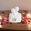 Couple Statue Abstract Sculpture Lover Figurine Desktop Ornament for Office Fireplace