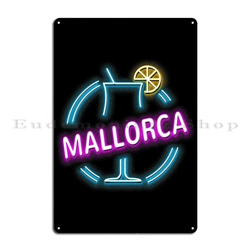 Mallorca Cocktail Summer Design Metal Plaque Poster Party Home Garage Design Design Tin Sign Poster 20x30cm（7.8x11.8inch）