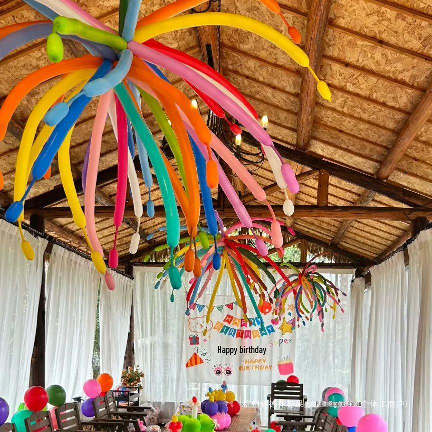 Long Fireworks Balloons for Kids' Birthday & Kindergarten Party Decorations