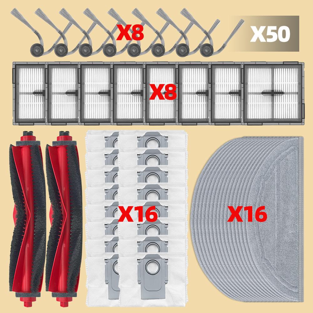 Fit For Roborock Q10 S5 / Q10 S5+ /Q10V/Q10V+/Q10 VF/Q10 VF+/ S8 Pro/S8 Pro Plus Parts Main Side Brush Filter Mop Cloth Dust Bag