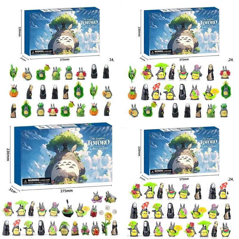 Enchanting Totoro Figurine Collection Featuring 24 Blind Box Sets With Unique Designs