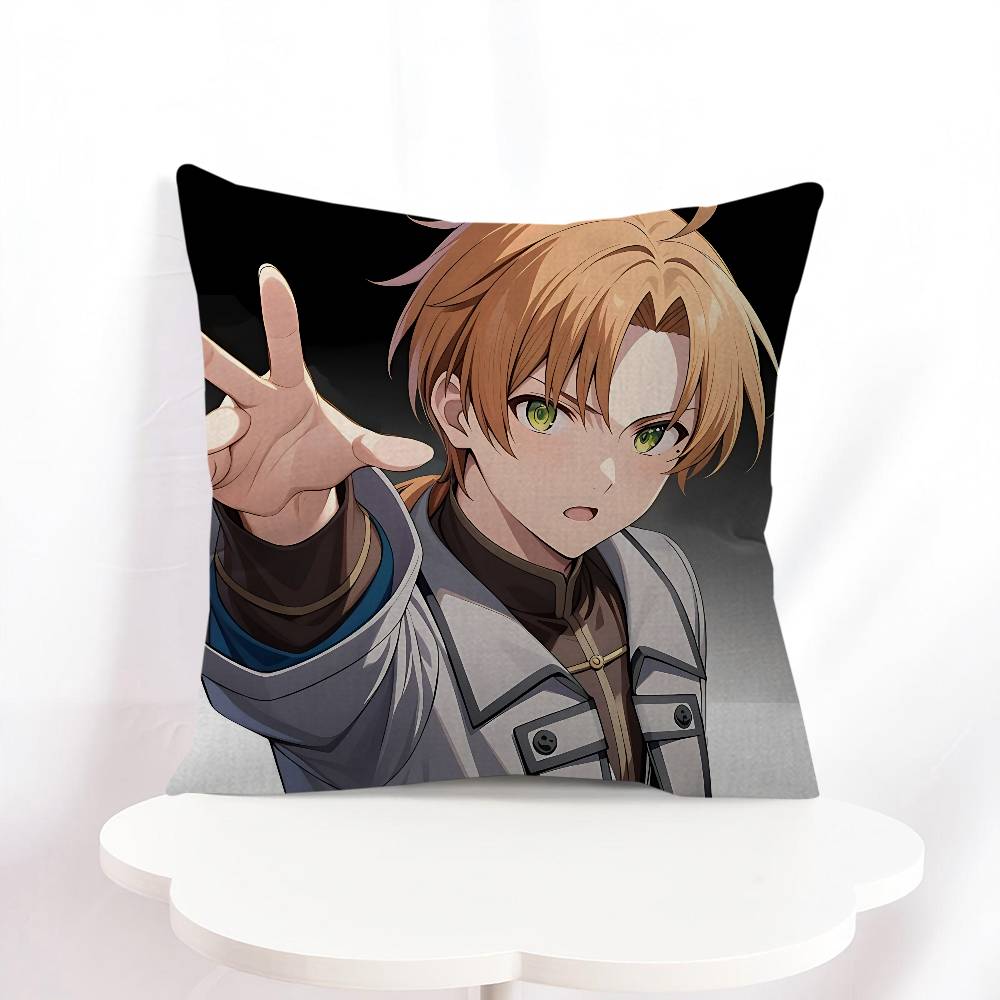 

R-Rudeus Greyrat Office Cushion Pillowcase Car Cushion Cover45X45CM Lumbar Pillowcase Sofa Pillowcover 16x16Inch