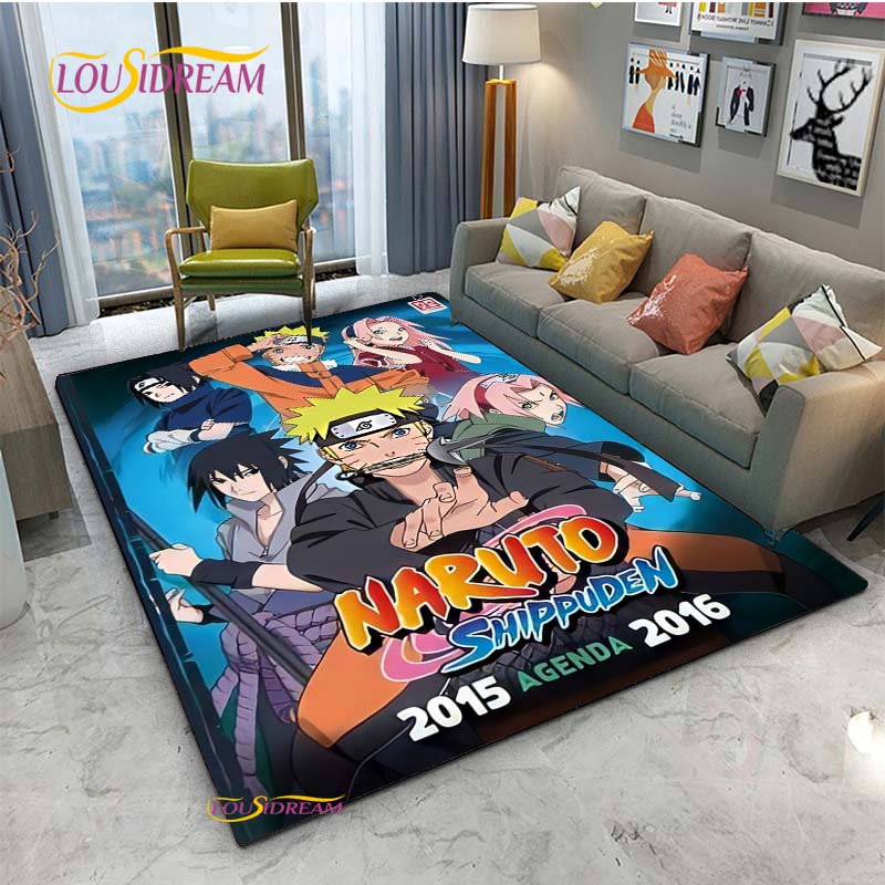 Naruto Cartoon Anime Carpet for Living Room Bedroom Cute Rugs Kitchen Table Door Kids Un-slip Floor Mats Alfombra Birthday gift