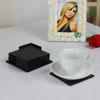6Pcs Heat-resistant Leather Coaster Business Round/Square Drink Mat  Afternoon Tea Mug