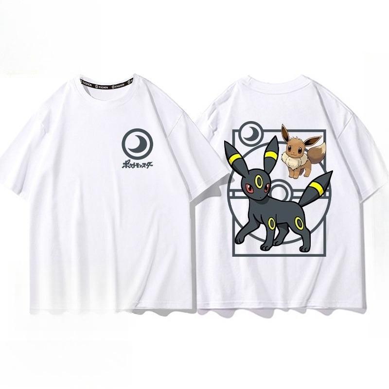 Pokémon Pikachu Gengar Charmander White Tshirt Mens 2026 Summer Fashion Oversize Street Casual Y2K Tops Streetwear Clothing