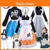 Demon Slayer Agatsuma Zen'itsu Maid Uniform Outfit Cosplay Costume Fancy Dress Party