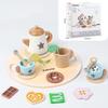 Wooden Tea Set For Little Girls Wooden Toys Toddler Tea Set Play Kitchen Accessories For Kids Pretend Play Food Tea Party Toys