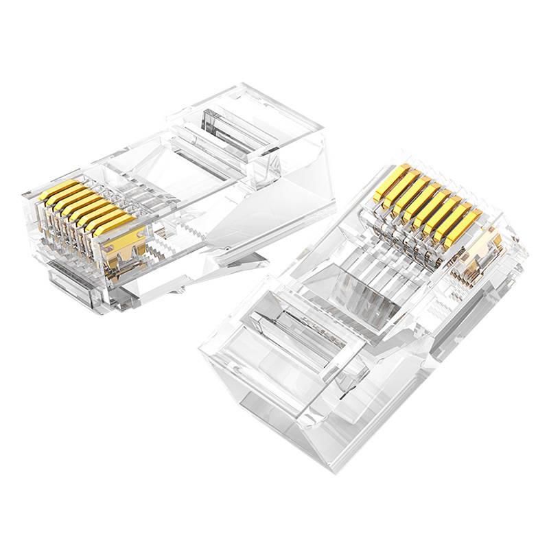 RJ45 Cat 6 Plug Ugreen 50961, 10-Pack (Transparent)