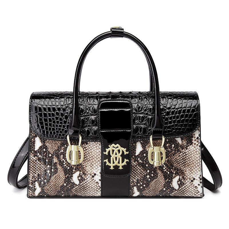 

Сумка через плечо из натуральной кожи с крокодиловым узором 2024 года для женщин среднего возраста - стильная и роскошная