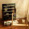 Wood Large Capacity Earring Display Organizer Holder Earrings Storage Jewelry Display Stand Counter Display Rack