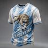 T-shirt casual a maniche corte con stampa di lettere da uomo Argentina