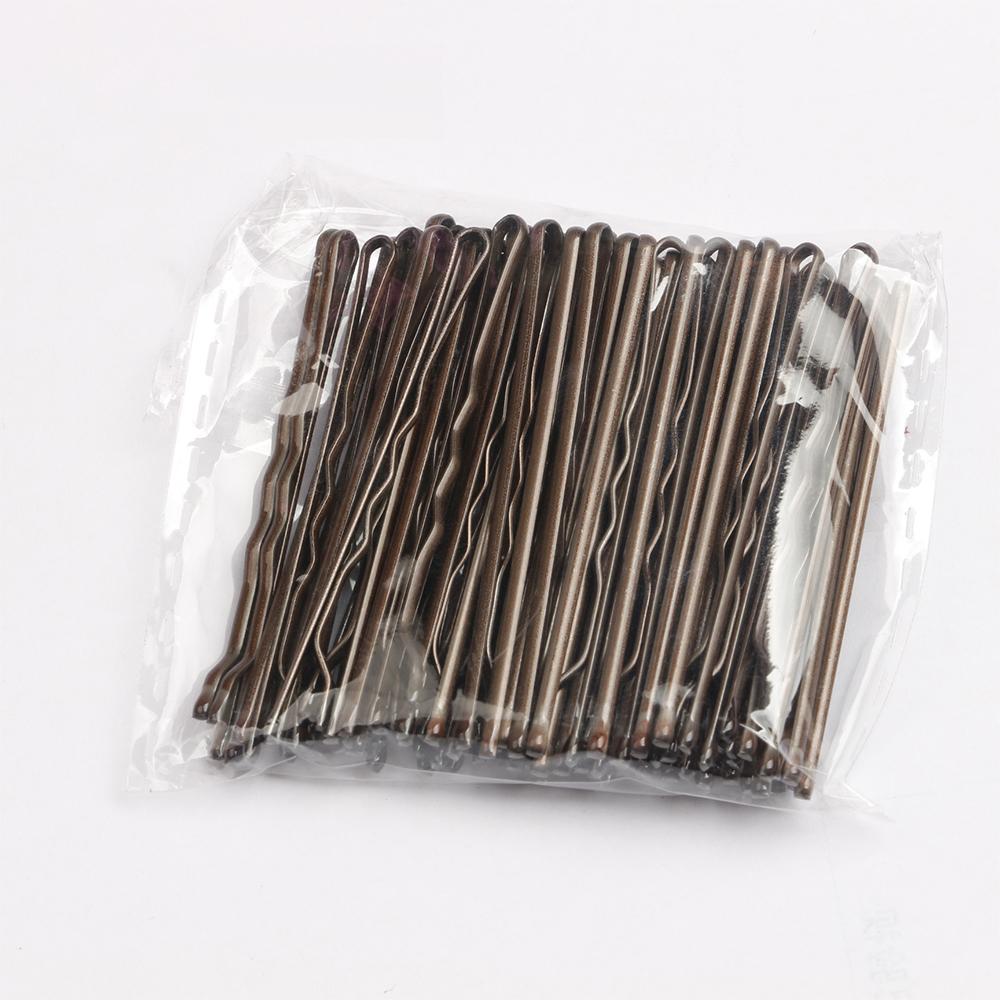 

Casual Curly Wavy Grips Hairstyle Hairpins Styling Hair Accessories 5cm 50pcs Women Girls Solid Bobby Pin Hair Clip