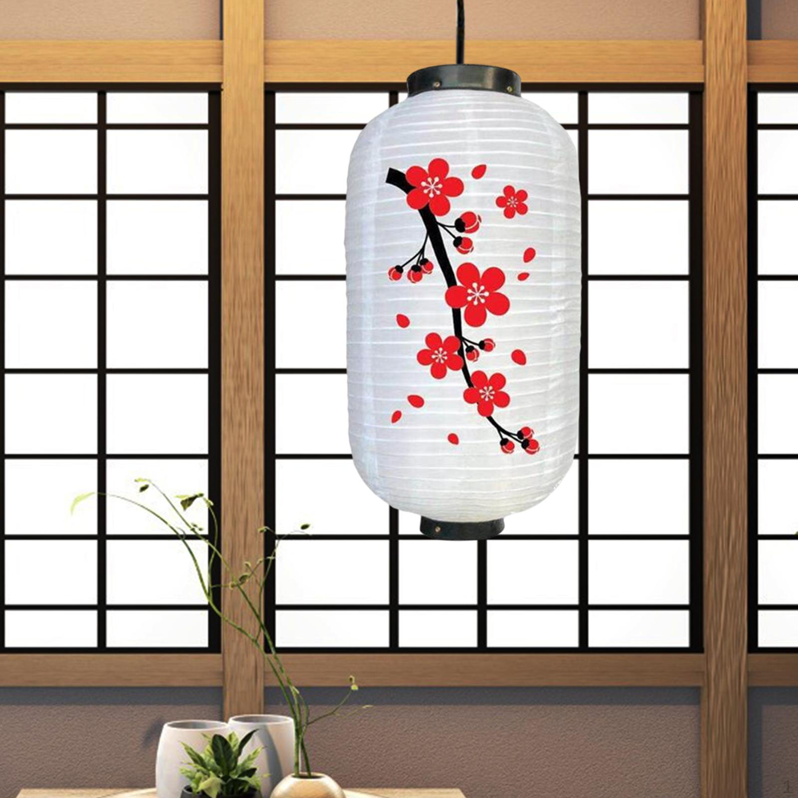 

Подвесной фонарь в японском стиле для декора дома и сада White Body BigFlower