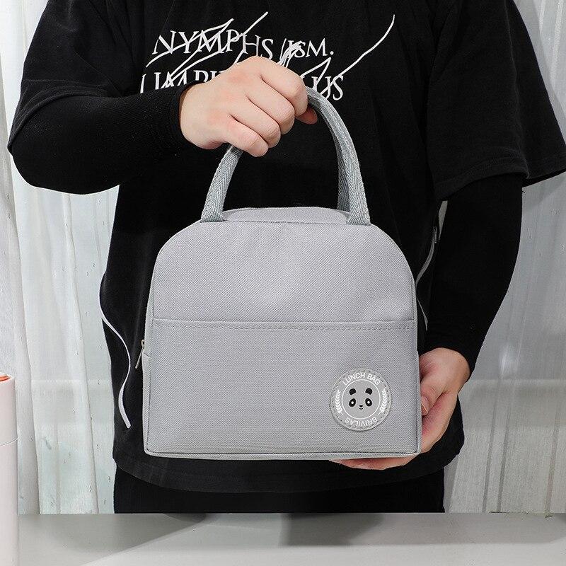 Children's Lunch Bags Solid Thermal Insulation Large Capacity Outdoor Portable Picnic Food Storage Bag Kids Lunch Box Bag
