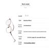 Women's Fashionable Pure Titanium Myopia Glasses Frame, Thin Eyebrow Design - Fits Prescription Lenses, Style 8125