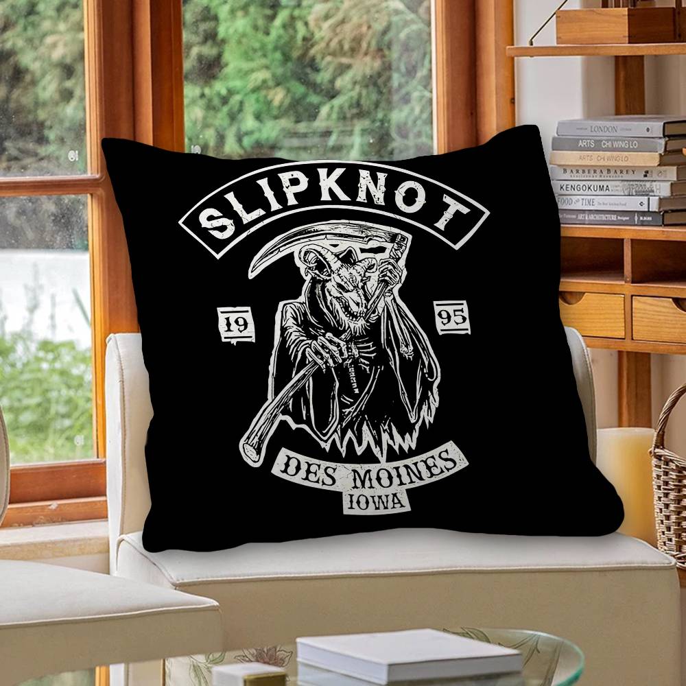 Cuscino Slipknot Band Heavy Metal Regali Arredamento Ufficio Casa Camera da Letto Divano Copricuscino per Auto Custodia 45X45Cm