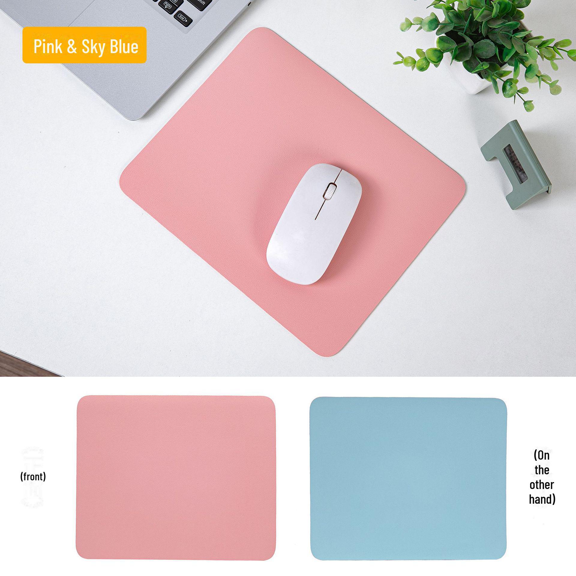 

Маленький двухсторонний кожаный коврик для мыши — портативный, стильный офисный и игровой коврик 23*19 cm