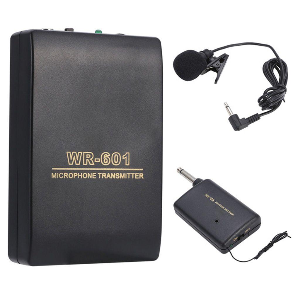Audio Meeting Speaker FM Transmitter Receiver Clip Mic System Lavalier Lapel Wireless Microphone