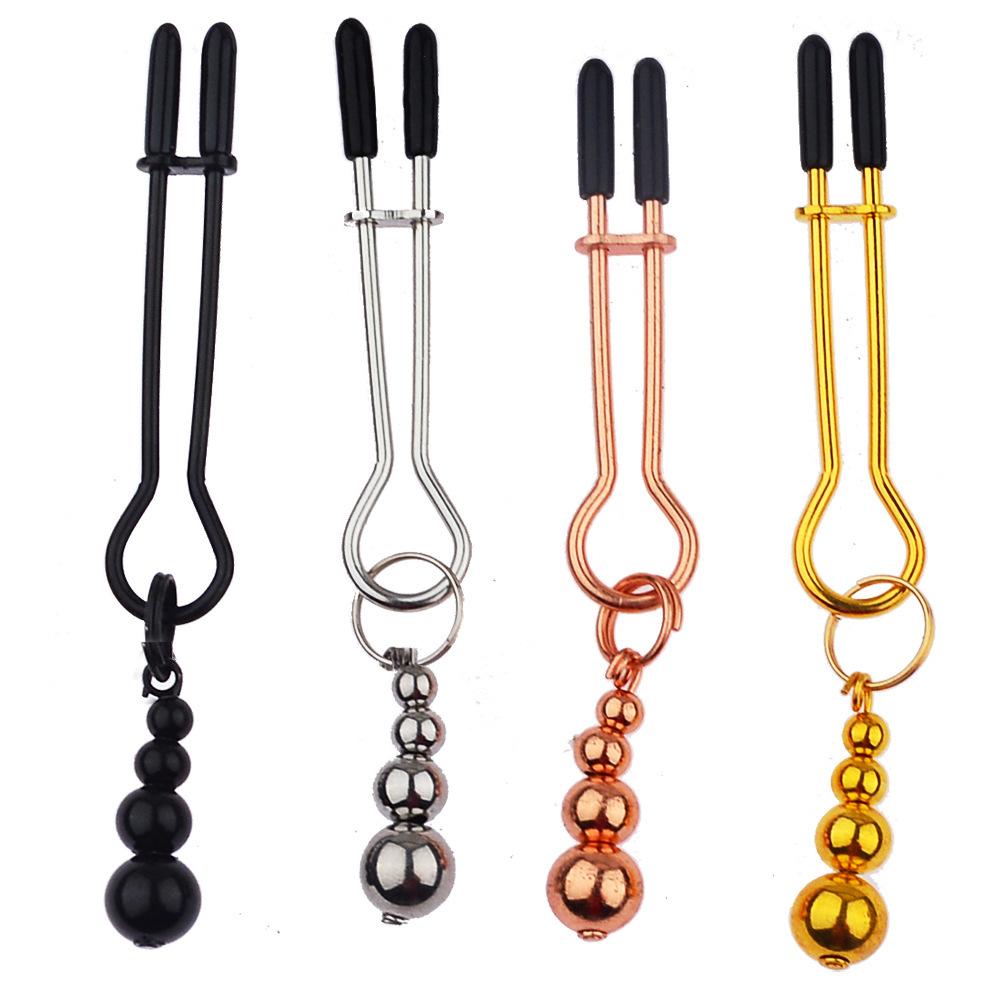 Stainless Steel Metal Nipple Clamps U-Shaped Gourd Pendant Breast-Nipple Clip Nipple-Correcting Device From Shenzhen