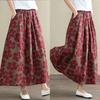 Summer Floral Retro Midi Skirt: Women's High-Waisted, Slimming, Versatile, Plus Size with Wide Hem