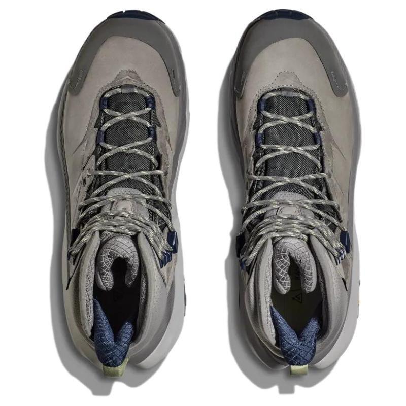 HOKA ONE ONE Kaha 2 Anti-Slip Wear-Resistant High-Top Trekking Shoes Men's Gray Sneakers 1123155-ADS