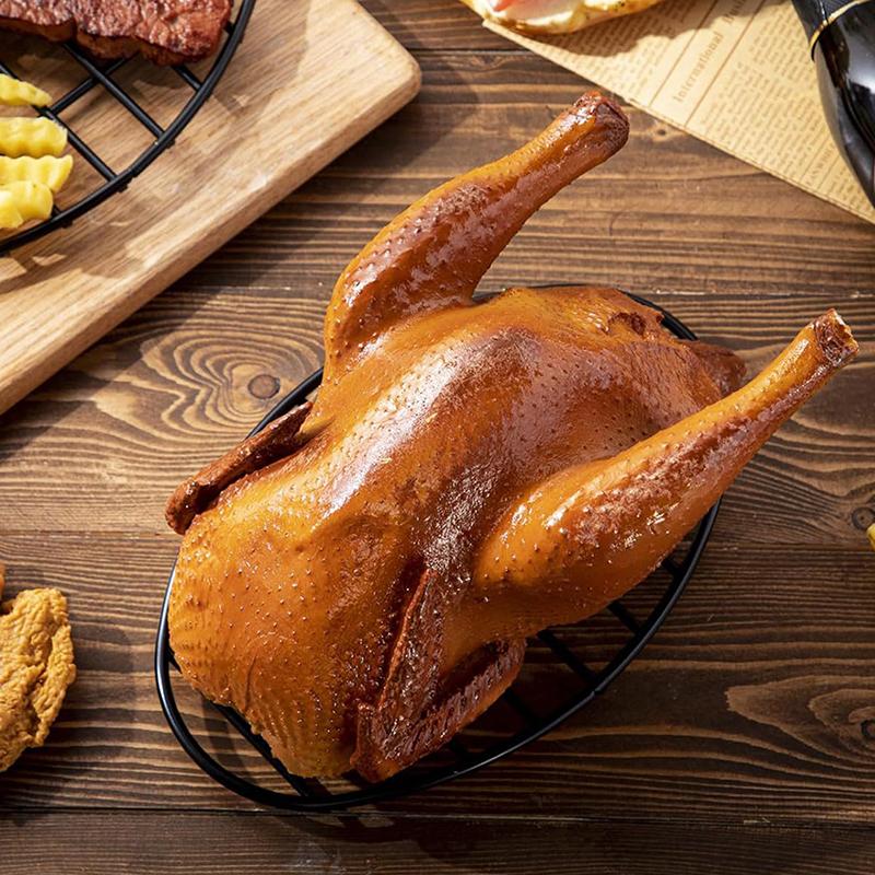 

2 Pack Oval Roasting Rack - 12 Inch Black Cooling Rack With Integrated Feet, Enamel Finished, Nonstick чорний