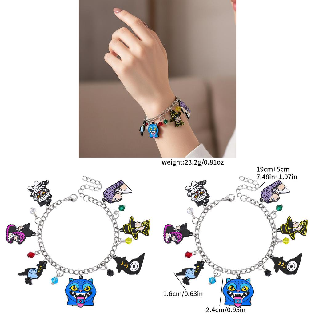Huntr Kpop Cartoon Demon Slayer Bracelet Zinc Alloy For Women And Men Gift