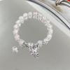 Hot Selling Butterfly Shape Ice Cracking Crystal Beaded Strand Hand Bracelets for Women Girls Student Low Price Jewelry YBR1171