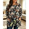 Damski T-shirt z długim rękawem i kieszenią Casual Moda