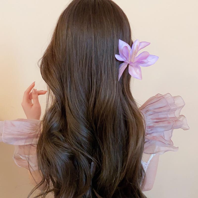 Rote Spinnenlilie Acryl Haarspange: Retro chinesischer Stil Haarschmuck