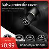 Car Sticker Car Valve Cap Wheel Tire Air Stem Cover Universal Accessories For Benz W202 W212 W126 W140 W168 W177 CLS GLE GLC GLS