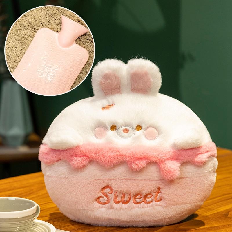 Cute Cartoon Plush Hand Warmer Bag For Girls Keep Your Hands Warm In Winter Double As Hot Water Bottle Cake Pig Design