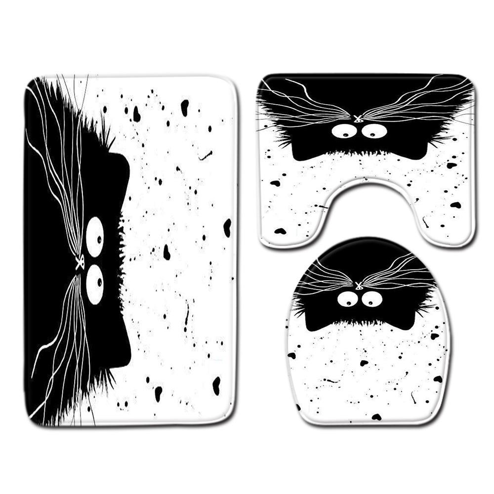 Bathroom Floor Mat Bathroom Mat Toilet Three-Piece Set