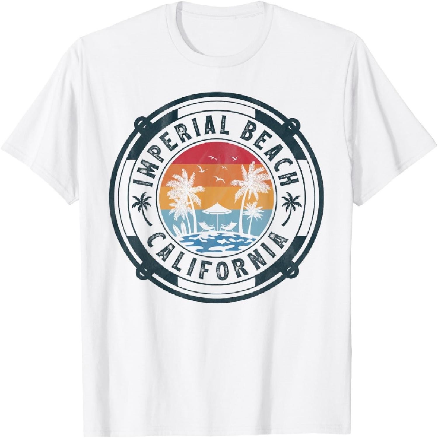 Imperial Beach California Summer Vacation Vintage Sunset T-Shirt S