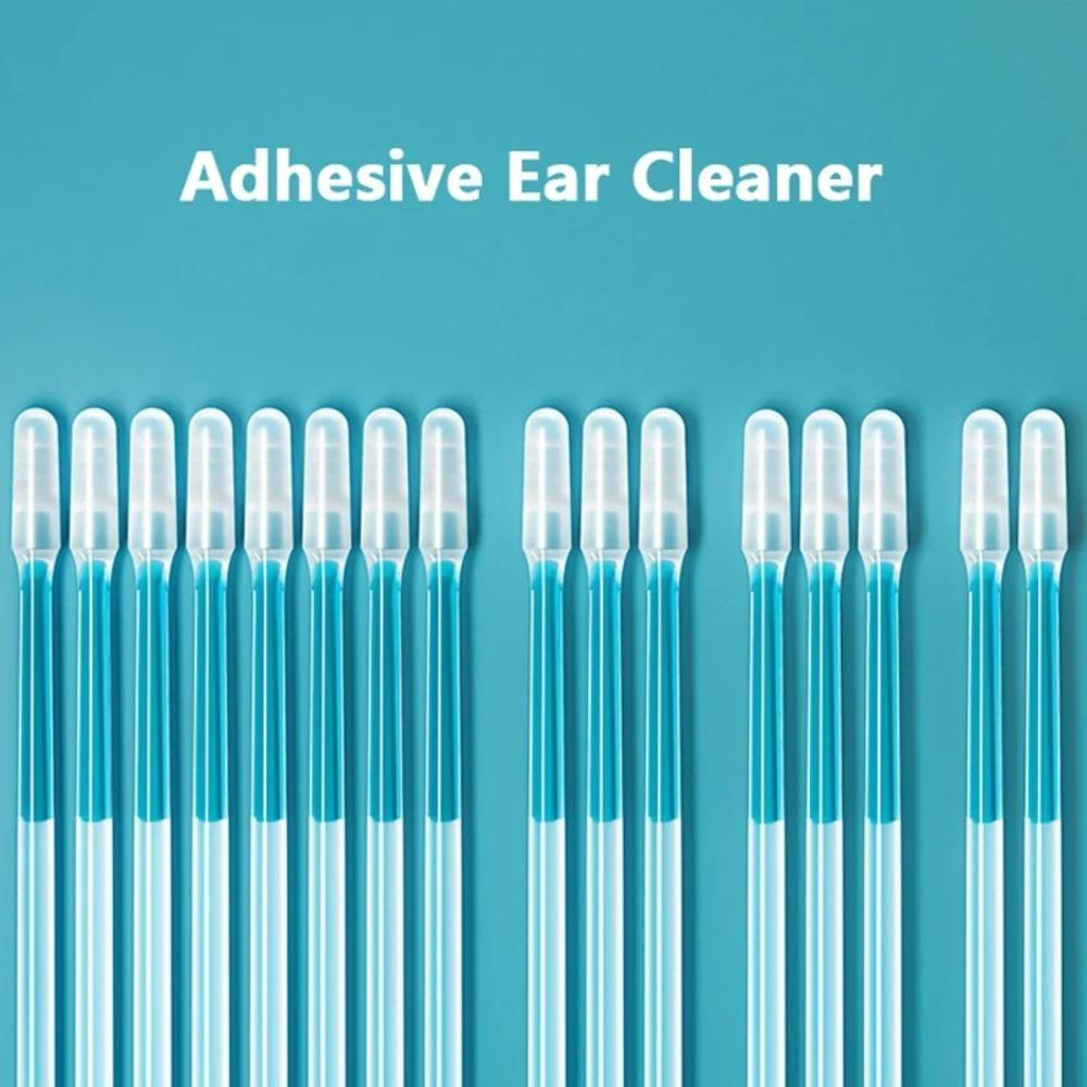 24Pcs Disposable Silicone Ear Wax Remover Safe Sticky Ear Pick for Kids Adults Reusable Ear Cleaner Adhesive Earpick Swabs Tools