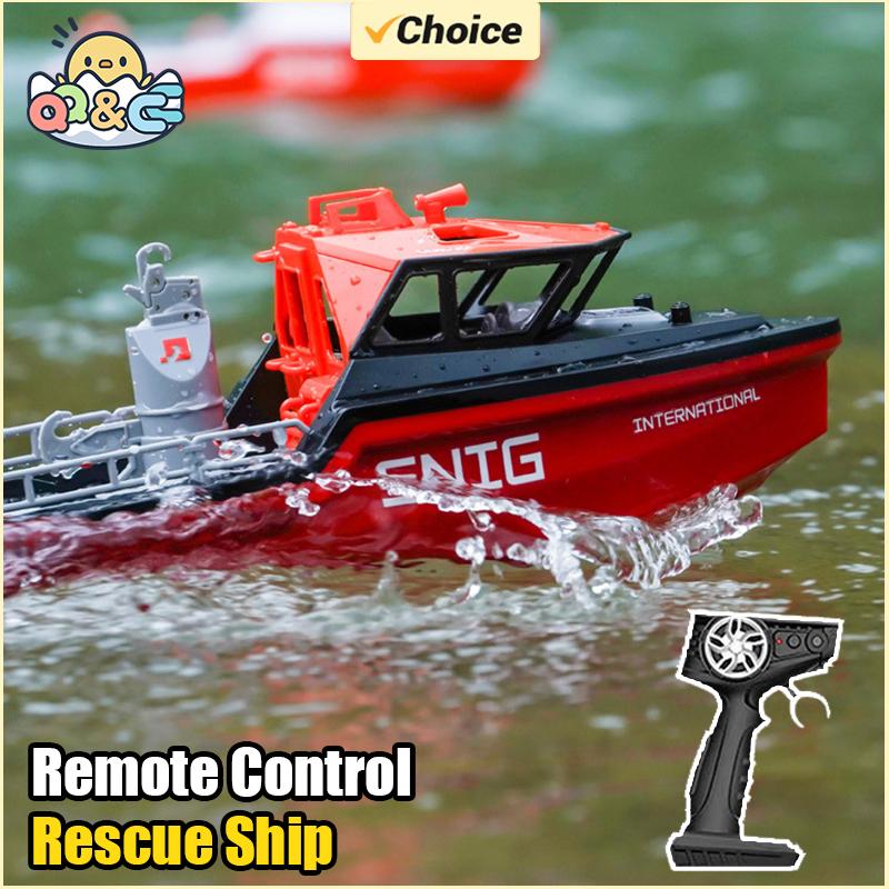 RC Boat Brushless Rescue Boats Model 50M Long Range Wireless 2.4G Remote Control Ship 8Km/h Radio Control Speedoat Electric Toys