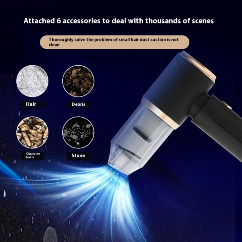 Multipurpose Cordless Vacuum Cleaner 4 in 1 5000Pa Strong Suction for Auto Detailing Home Office Pet Hair Removal