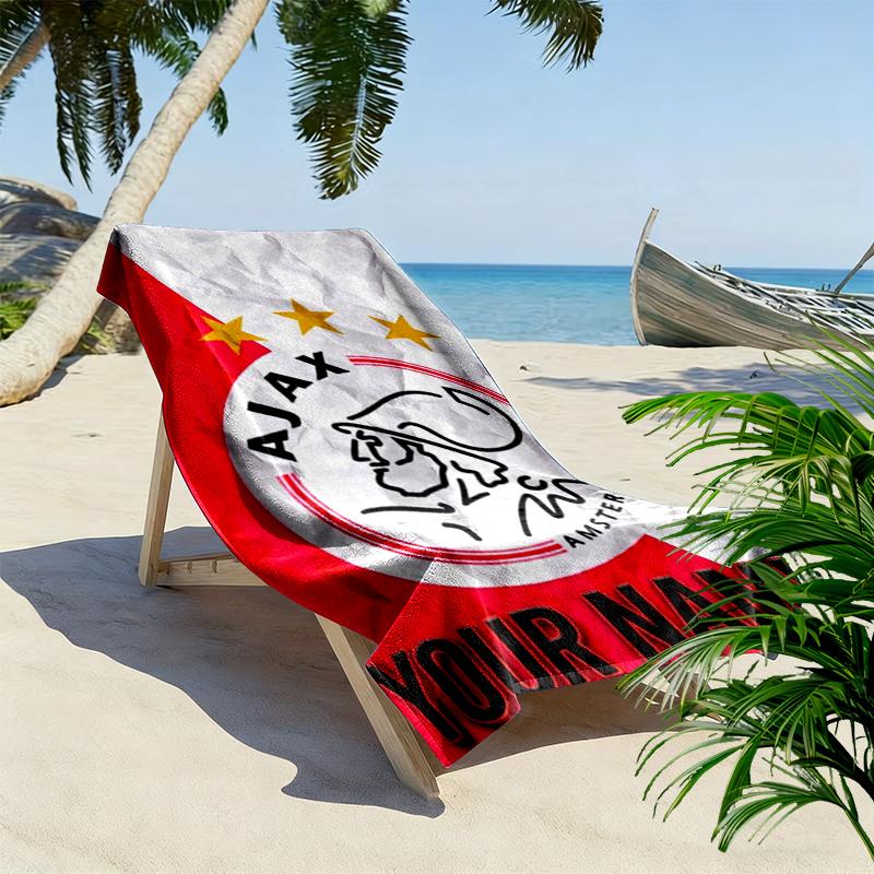 Custom Name AJAK Print Beach Towel, Large Soft Quick Dry Towel for Beach Camping Swimming
