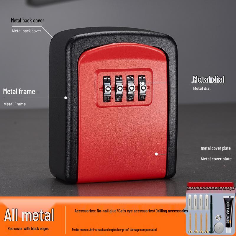 Wall-Mounted Anti-Theft Key Lock Box for Homes and Construction Sites
