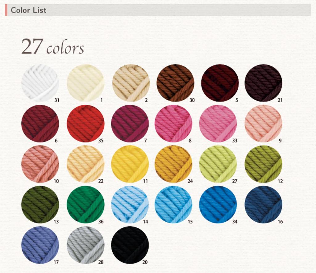 Hamanaka Acrylic Extra Color Approximately Pack of 3307 Set Yarn, Jambony, Thick, 12, Green, 50g, 30m, 5,