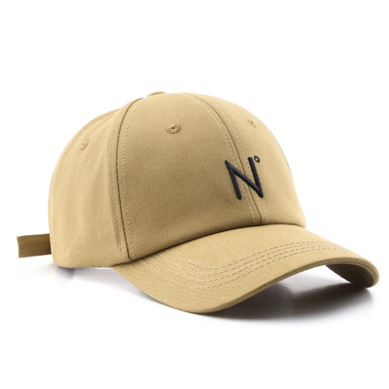 Fresh letter N curved brim baseball cap outdoor travel sunscreen sunshade sun hat couple cap