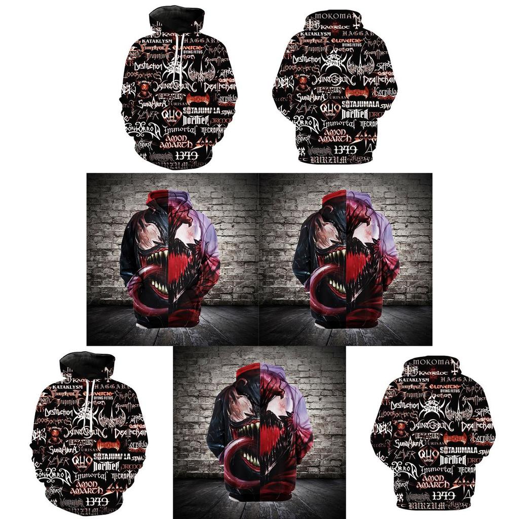 Trendy 2018 Fashion Women/men Spider Venom 3d Print Casual Hoodies Sweatshirt Jacket For Stylish Comfort